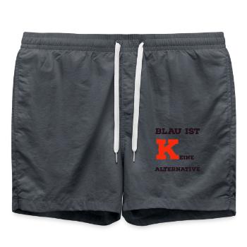 Blau ist keine Alternative - Badeshorts - Anthrazit - Vorne - AI Model Male 185 light (185cm)