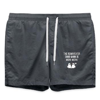 V01 GHOST QUOTES 10 - Swim Trunks - anthracite - Front - AI Model Male 185 light (185cm)