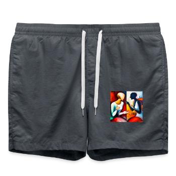 dialogue, les jeux auxquels les gens jouent, freemasters PP6 - Short de bain - charbon - Devant - AI Model Male 185 light (185cm)