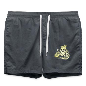 Motocross Or - Short de bain - charbon - Devant - AI Model Male 185 light (185cm)