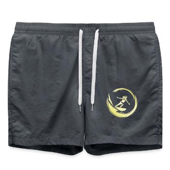 Surfer Woman - Swim Trunks - anthracite - Front - AI Model Male 185 light (185cm)
