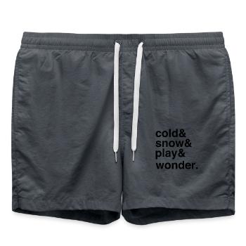 Plaisir enneigé et saison froide Magie des fêtes - Short de bain - charbon - Devant - AI Model Male 185 light (185cm)