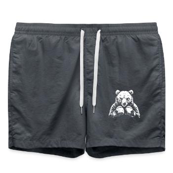 Grizzly Bear Boxer Boxing MMA Martial Arts - Swim Trunks - anthracite - Front - AI Model Male 185 light (185cm)