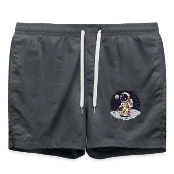 Astronaute en formation - Short de bain - charbon - Devant - AI Model Male 185 light (185cm)