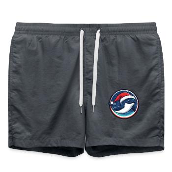 Wal Weihnachten X-Mas - Badeshorts - Anthrazit - Vorne - AI Model Male 185 light (185cm)