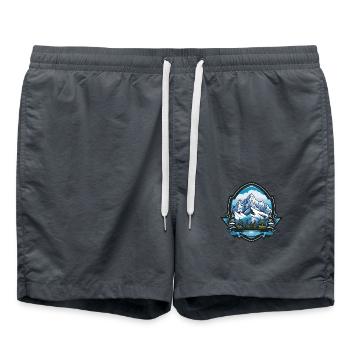 Berge Symbol - Badeshorts - Anthrazit - Vorne - AI Model Male 185 light (185cm)