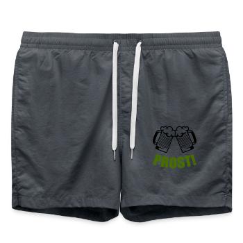 bier prost - Badeshorts - Anthrazit - Vorne - AI Model Male 185 light (185cm)