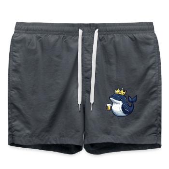 Whale Beer Funny - Swim Trunks - anthracite - Front - AI Model Male 185 light (185cm)