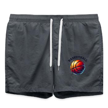 basket-ball - Short de bain - charbon - Devant - AI Model Male 185 light (185cm)