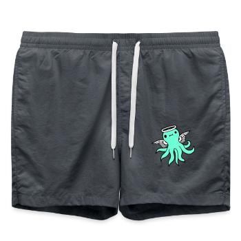 Pieuvre Ailes d’ange Halo Pieuvre volante - Short de bain - charbon - Devant - AI Model Male 185 light (185cm)