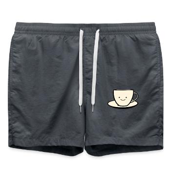 Sweet Coffee Mug Coffee Lover - Swim Trunks - anthracite - Front - AI Model Male 185 light (185cm)
