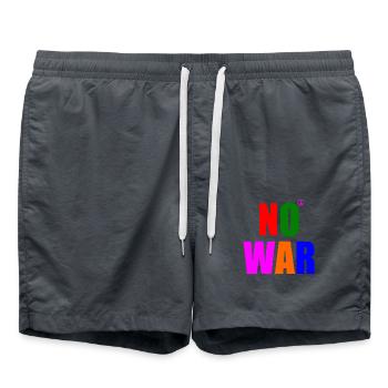 No war - Swim Trunks - anthracite - Front - AI Model Male 185 light (185cm)