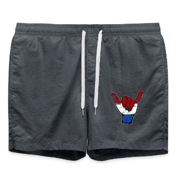Drapeau de la Hollande Symbole de surf utilisé - Short de bain - charbon - Devant - AI Model Male 185 light (185cm)