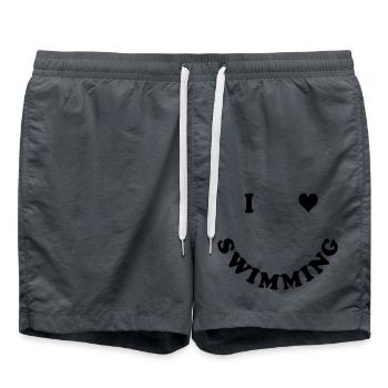 Natation - I love Swimming - Short de bain - charbon - Devant - AI Model Male 185 light (185cm)