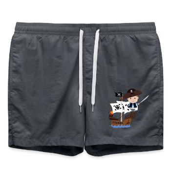 Bateau pirate - Short de bain - charbon - Devant - AI Model Male 185 light (185cm)