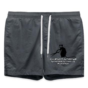 All StreetArt seem profound with an popular Xmas - Swim Trunks - anthracite - Front - AI Model Male 185 light (185cm)
