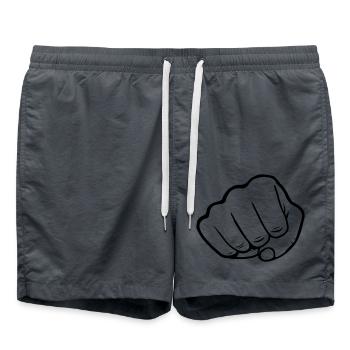 Fist strike attack - Swim Trunks - anthracite - Front - AI Model Male 185 light (185cm)