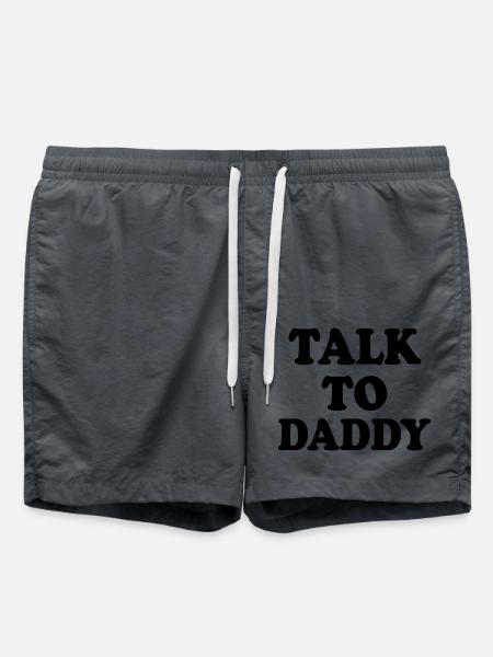 Talk to daddy - Badeshorts - Anthrazit