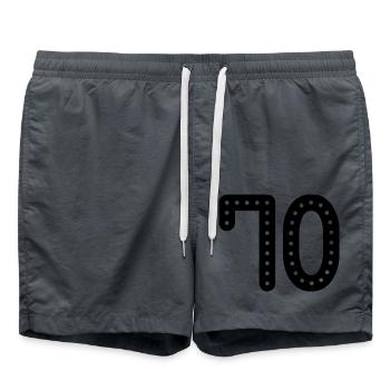 70 ANS. 70e ANNIVERSAIRE. ANNIVERSAIRE 70 ANS. 70 - Short de bain - charbon - Devant - AI Model Male 185 light (185cm)