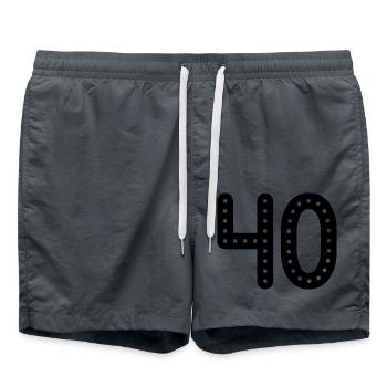 40 YEARS. 40th ANNIVERSARY. ANNIVERSARY 40 YEARS. 40 - Swim Trunks - anthracite - Front - AI Model Male 185 light (185cm)
