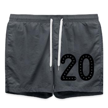 20 ANS. 20e ANNIVERSAIRE. ANNIVERSAIRE 20 ANS. 20 - Short de bain - charbon - Devant - AI Model Male 185 light (185cm)