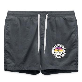 Ich kenn da ne Abkürzung - Badeshorts - Anthrazit - Vorne - AI Model Male 185 light (185cm)