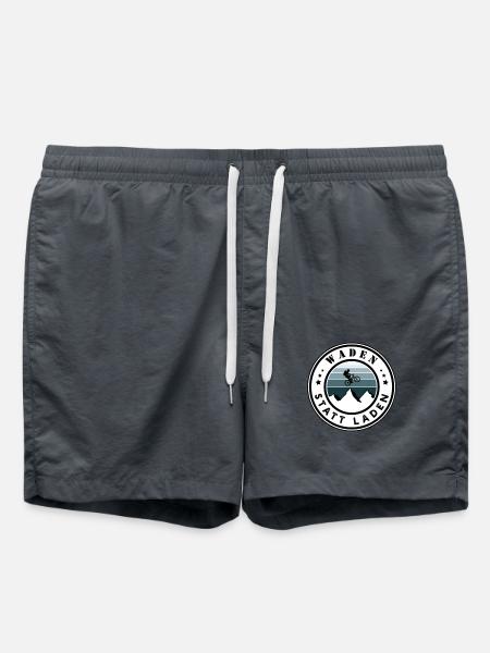 Waden statt laden - Badeshorts - Anthrazit