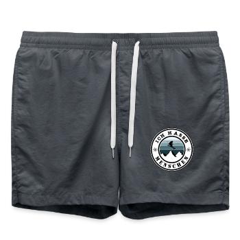 Ich hasse Menschen - Badeshorts - Anthrazit - Vorne - AI Model Male 185 light (185cm)