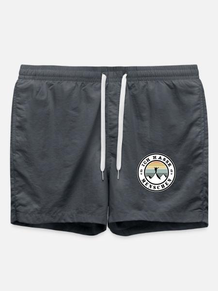 Ich hasse Menschen - Badeshorts - Anthrazit
