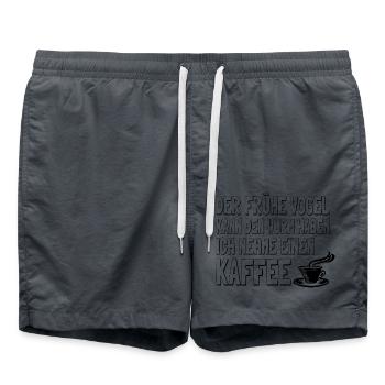 Der frühe Vogel kann den Wurm haben Ich nehme ei.. - Badeshorts - Anthrazit - Vorne - AI Model Male 185 light (185cm)
