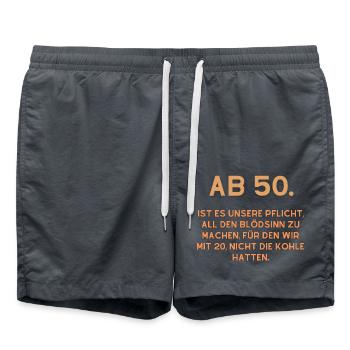 Ab 50 - Badeshorts - Anthrazit - Vorne - AI Model Male 185 light (185cm)