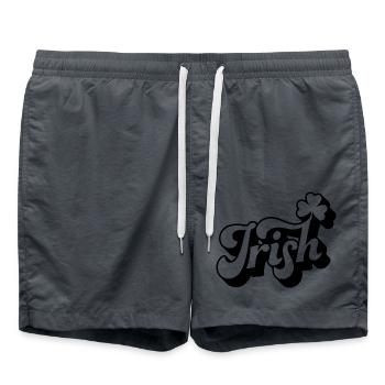 St. Patrick’s Day Gift Shamrock Men, Women, Kids - Swim Trunks - anthracite - Front - AI Model Male 185 light (185cm)