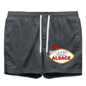 T-shirt accessoire Alsace : Welcome to Alsace - Short de bain - charbon - Devant - AI Model Male 185 light (185cm)