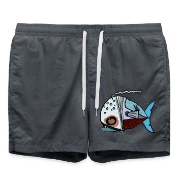 Fisch - Badeshorts - Anthrazit - Vorne - AI Model Male 185 light (185cm)
