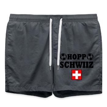 Hopp schwiiz - Short de bain - charbon - Devant - AI Model Male 185 light (185cm)