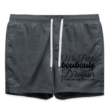 Bouboule, Geschenk der Liebe, meine Bouboule, ich liebe dich - Badeshorts - Anthrazit - Vorne - AI Model Male 185 light (185cm)