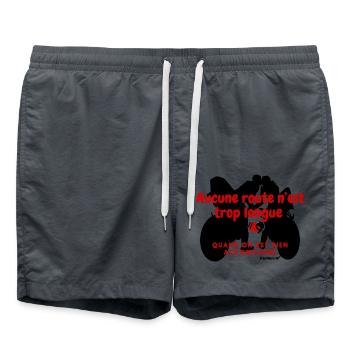 FR49-Aucune route n’est trop longue version Red - Short de bain - charbon - Devant - AI Model Male 185 light (185cm)