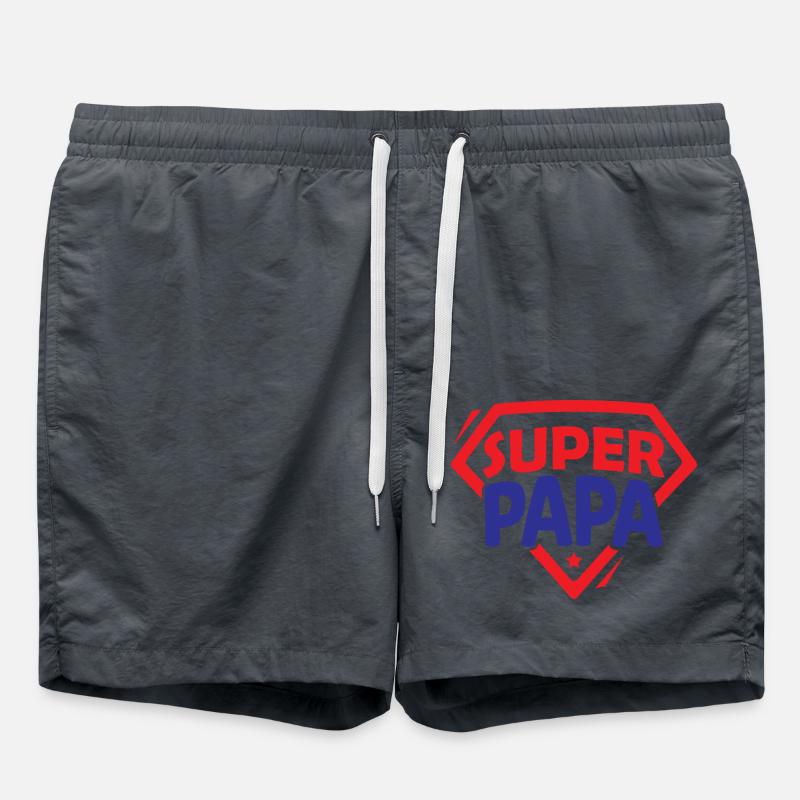 Super dad - Swim Trunks - anthracite