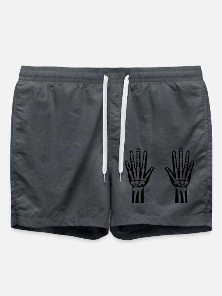 Skeleton Hands 01 - Swim Trunks - anthracite