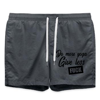 Yoga Meditation Spa Namaste - Swim Trunks - anthracite - Front - AI Model Male 185 light (185cm)