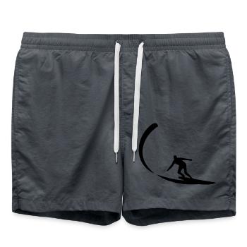 Surfing Surfboard Surfer Water Sports - Swim Trunks - anthracite - Front - AI Model Male 185 light (185cm)