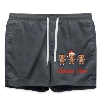 Christmas Crew Gingerbread Man - Swim Trunks - anthracite - Front - AI Model Male 185 light (185cm)
