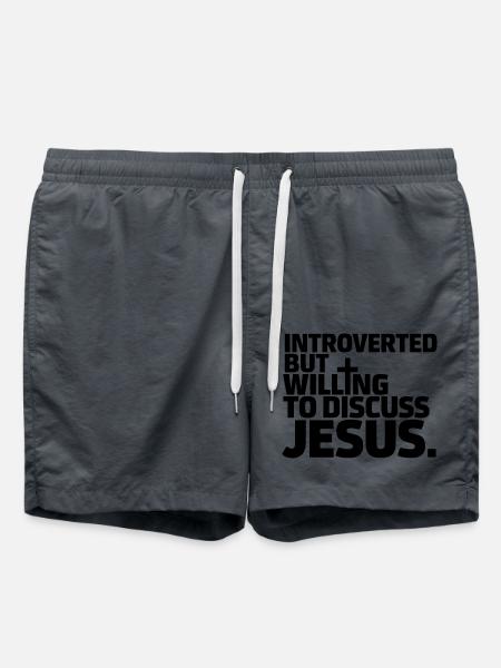Glaube für Introvertierte - Badeshorts - Anthrazit