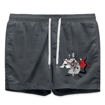 Halloween Croix Croix Crucifix Rongeur Rat - Short de bain - charbon - Devant - AI Model Male 185 light (185cm)