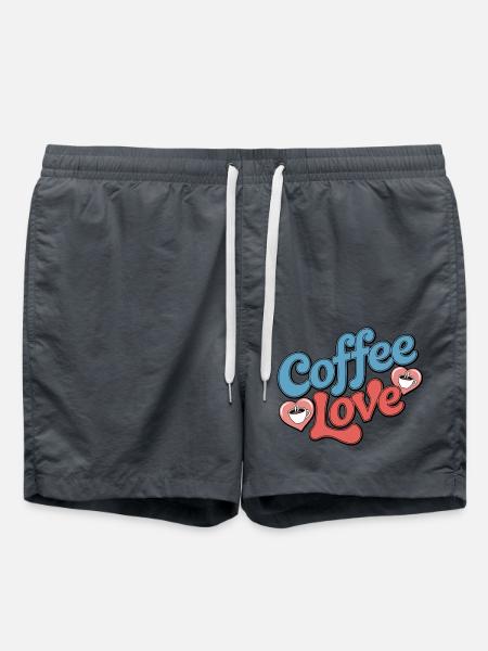 Coffee Love - Swim Trunks - anthracite