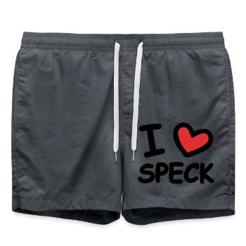 I Love Speck - Badeshorts - Anthrazit - Vorne - AI Model Male 185 light (185cm)