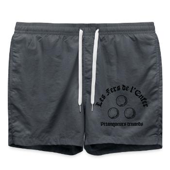 Les Fers de l Enfer - Short de bain - charbon - Devant - AI Model Male 185 light (185cm)