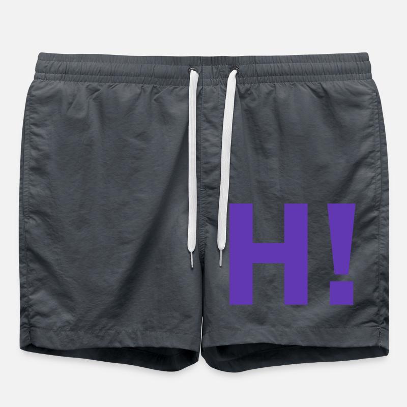 H exclamation mark - Swim Trunks - anthracite