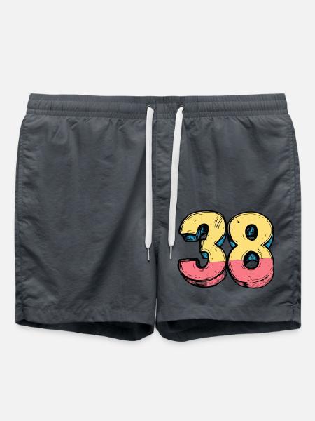 38 Number symbol - Swim Trunks - anthracite