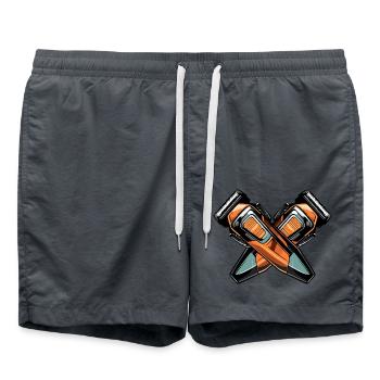 Haarschneidemaschine Friseur - Badeshorts - Anthrazit - Vorne - AI Model Male 185 light (185cm)